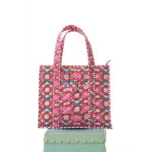 NEW BROOKS AVENUE women's on the road quilted tote bag in strawberry fields
